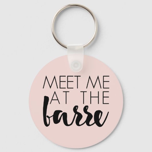 Meet Me at the Barre | Blush Pink Ballet Schlüsselanhänger (Vorderseite)