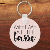 Meet Me at the Barre | Blush Pink Ballet Schlüsselanhänger (Vorderseite)