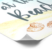 Meet me at the Beach Coastal Seashells Art Poster (Ecke)