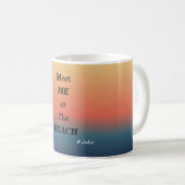 Meet Me At The Beach Summer Beach Sunrise Mug Kaffeetasse (VorderseiteRechts)