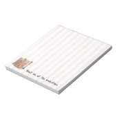 Meet me at the bookstore Pink Stripes Notizblock (Rotiert)