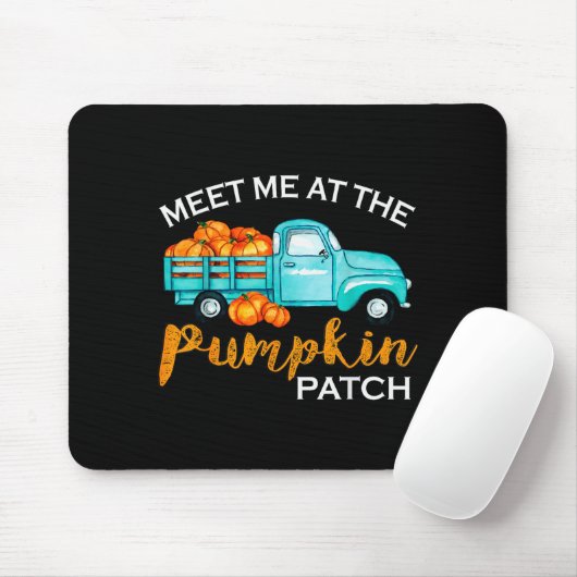 Meet Me At The Pumpkin Patch Ckup Fall Thanksgivin Mousepad (Mit Mouse)