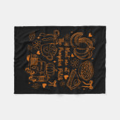 Meet Me At The Pumpkin Patch Coquette Bow Truck Fa Fleecedecke (Vorderseite (Horizontal))