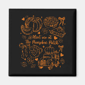 Meet Me At The Pumpkin Patch Coquette Bow Truck Fa Magnet (Vorne)