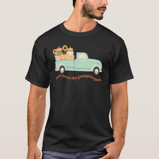 Meet Me At The Pumpkin Patch Retro Fall Country Th T-Shirt (Vorderseite)