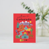Meet Me In Colorado Hiking Nature Retro Postkarte (Stehend Vorderseite)