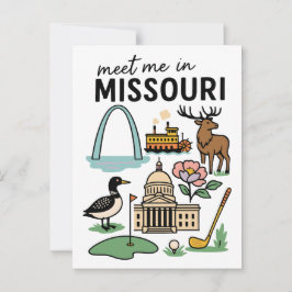 Meet Me In Missouri St. Louis Kansas City Riverboa Postkarte