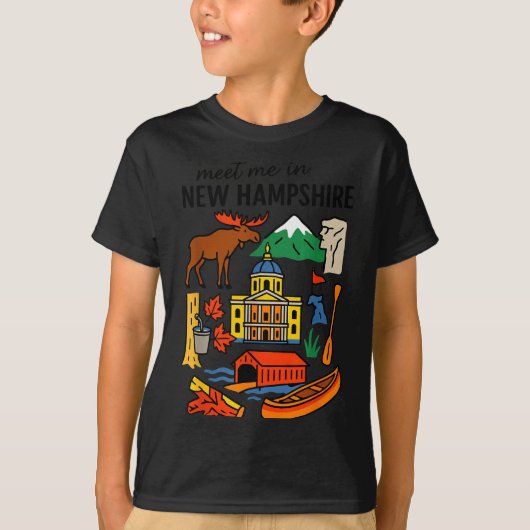 Meet Me In New Hampshire - Cute Us State Travel Re T-Shirt (Vorderseite)