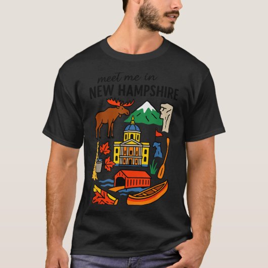 Meet Me In New Hampshire - Cute Us State Travel Re T-Shirt (Vorderseite)