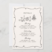 Meet Me In San Francisco Hand Drawn Bachelorette Einladung (Rückseite)