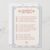 Meet Me In The Hamptons Bachelorette Itinerary and Einladung (Rückseite)