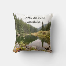 Meet Me in the Mountains Decorative Pillow