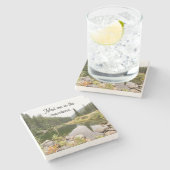 Meet Me in the Mountains Stone Coaster Steinuntersetzer (Seitenansicht)
