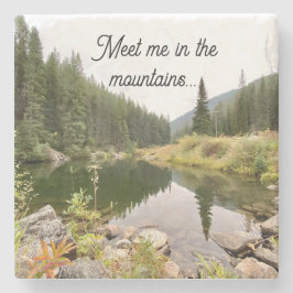 Meet Me in the Mountains Stone Coaster Steinuntersetzer
