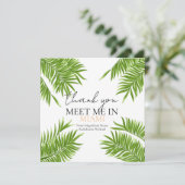 Meet Me Miami Junggeselinnen-Abschied Vacation Dankeskarte (Stehend Vorderseite)