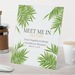 Meet Me Miami Junggeselinnen-Abschied Vacation Sockelschild