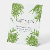Meet Me Miami Junggeselinnen-Abschied Vacation Sockelschild (Vorderseite)