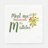 Meet Me Underneath The Mistletoe Paper Napkin Serviette (Vorderseite)