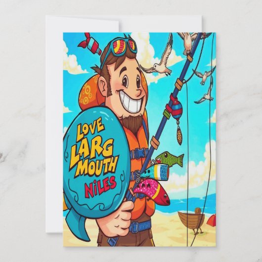 Meet Niles the Fishing Enthusiast Einladung (Vorderseite)