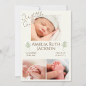 "Meet Our Little One" Foto Geburt Announccard Ankündigung (Vorderseite)