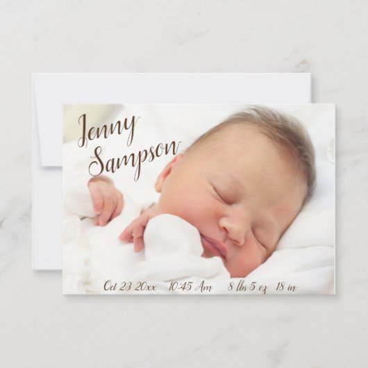 "Meet Our Little One" - Geburtsankündigung eines F (Vorderseite)