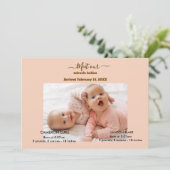 Meet Our Miracle Babies Twin Boys Ankündigung (Stehend Vorderseite)