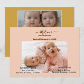 Meet Our Miracle Babies Twin Boys Ankündigung (Vorne/Hinten)