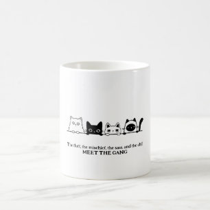 "Meet the Gang" Cat-Themed Tasse Klassische Tasse,