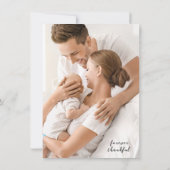 Meet The Mini Blue Baby Birth Announcement Card (Rückseite)