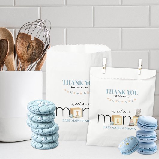 Meet The Mini Blue Favour Bag Geschenktütchen