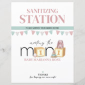 Meet The Mini Pink Sanitizing Station Sign (Vorderseite)