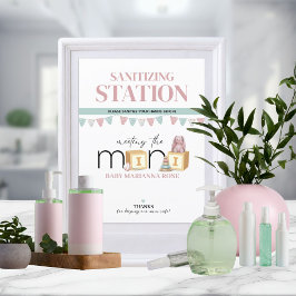 Meet The Mini Pink Sanitizing Station Sign