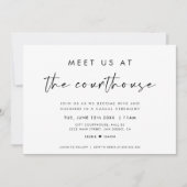 Meet Us At The Courthouse Wedding Invitation Ankündigung (Vorderseite)