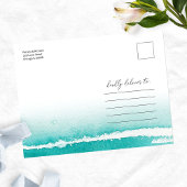 Meet Us In Destination Wedding Teal Save The Date Postkarte