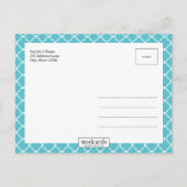 MEETEN SIE IHM Moderne Geburtserklärung Ankündigungspostkarte (Rückseite)