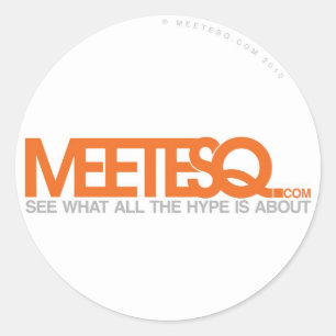 MeetESQ.com Runder Aufkleber