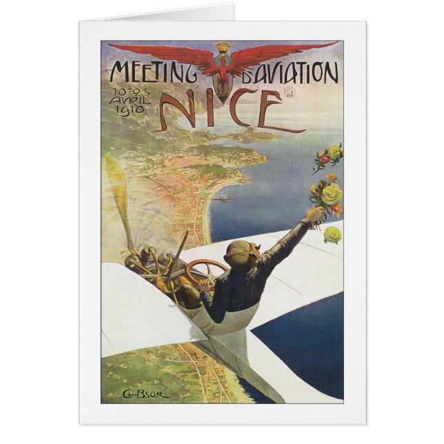 Meeting Aviation Nice Travel Poster (Vorne)