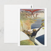 Meeting Aviation Nice Travel Poster Postkarte (Vorne/Hinten)