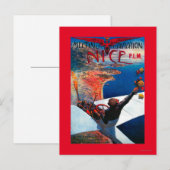 Meeting D' Aviation in Nice, France Poster Postkarte (Vorne/Hinten)