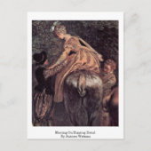 Meeting On Hunting Detail By Antoine Watteau Postkarte (Vorderseite)