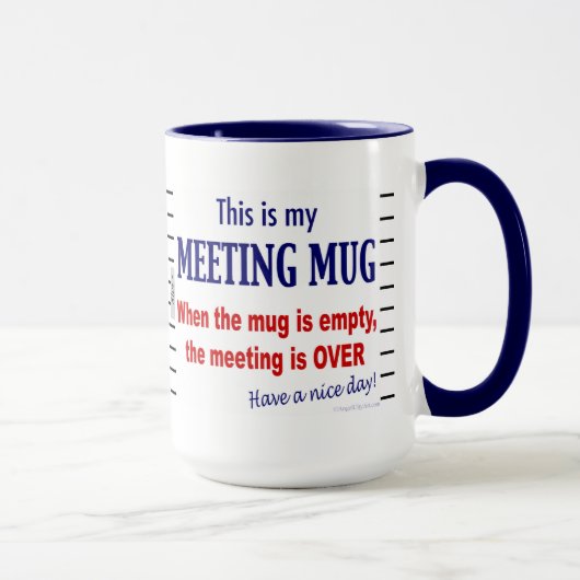 Meeting Tasse Funny Büro Humor Tasse Kaffee (Rechts)