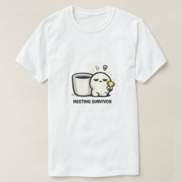 Meeting-Überlebender - Süßer müder Charakter Büroh T-Shirt