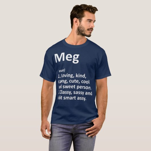MEG Definition Personalisiert Name Funny Birthday T-Shirt (Vorne ganz)