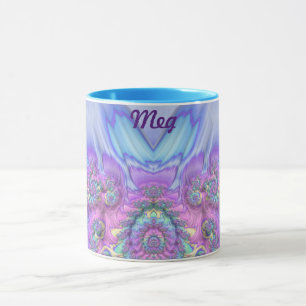 MEG ~ GLOSSY 3D Glossy Pink Lila Blue Tasse