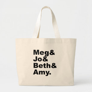 Meg & Jo & Beth & Amy Little Women Literature Jumbo Stoffbeutel