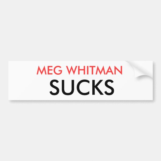MEG. OHM WHITMAN IST ZUM KOTZEN AUTOAUFKLEBER (Vorne)