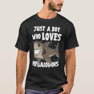 Meg Shark nur ein Junge, der Megalodons Liebe T-Shirt