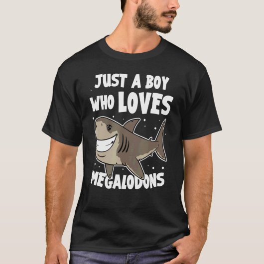 Meg Shark nur ein Junge, der Megalodons Liebe T-Shirt (Vorderseite)