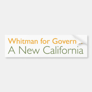 Meg Whitman für Gouverneur Autoaufkleber