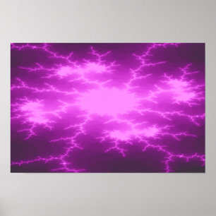 Mega-Blitz-Fraktalposter Poster
